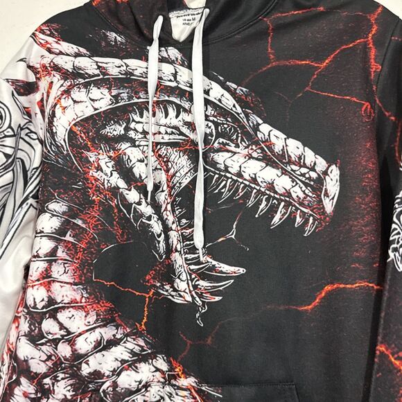 Zootop Bear Men’s 3D Dragon Printed Hoodie Sweatshirt Pullover Size Medium - Picture 4 of 6